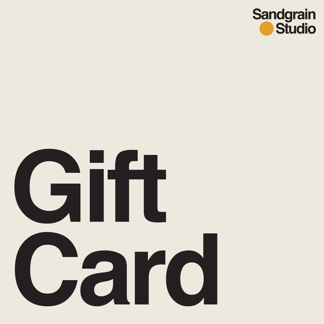 Sandgrain Studio-Geschenkkarte