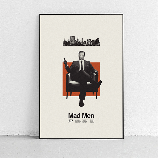 Mad Men - Don Draper Midcentury Modern Poster – Sandgrain Studio