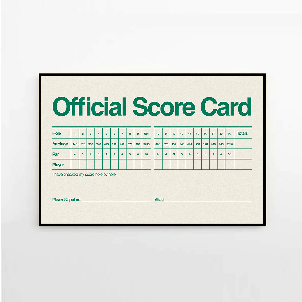 De Masters-scorekaart