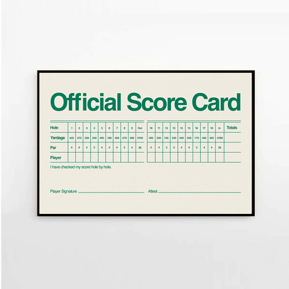 De Masters-scorekaart