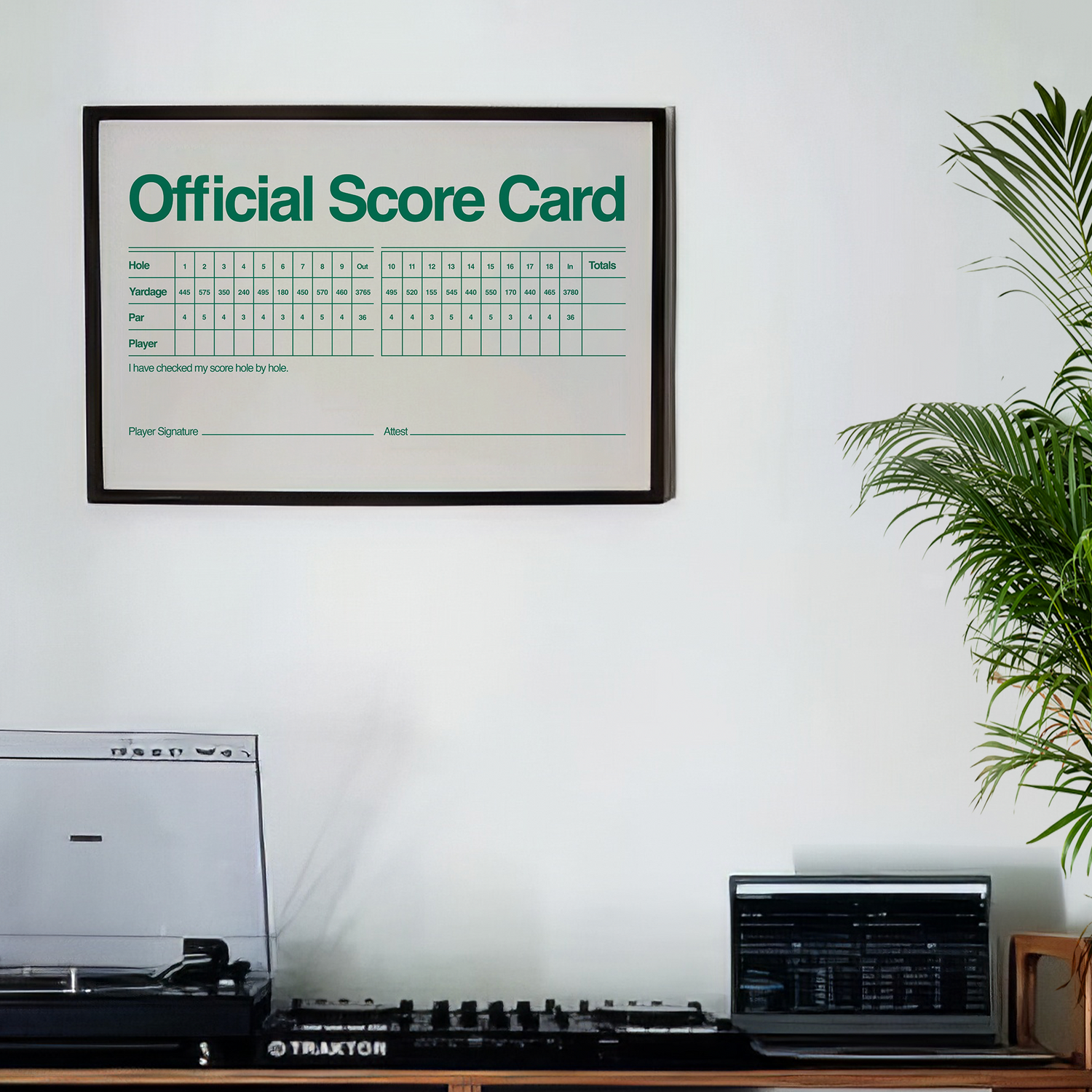 De Masters-scorekaart