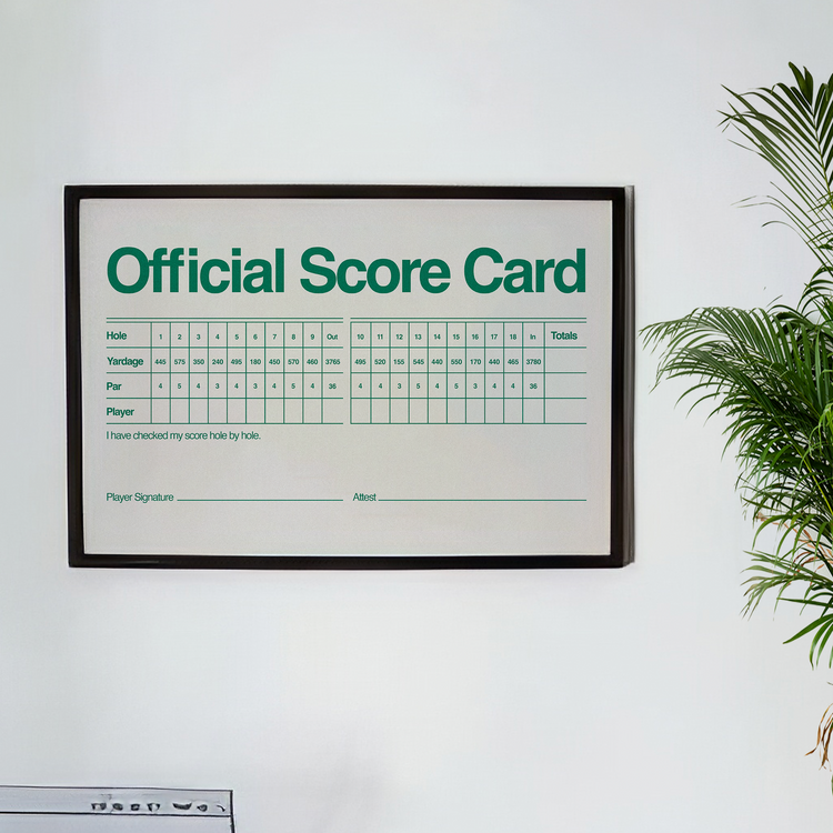 The Masters Score Card – Sandgrain Studio